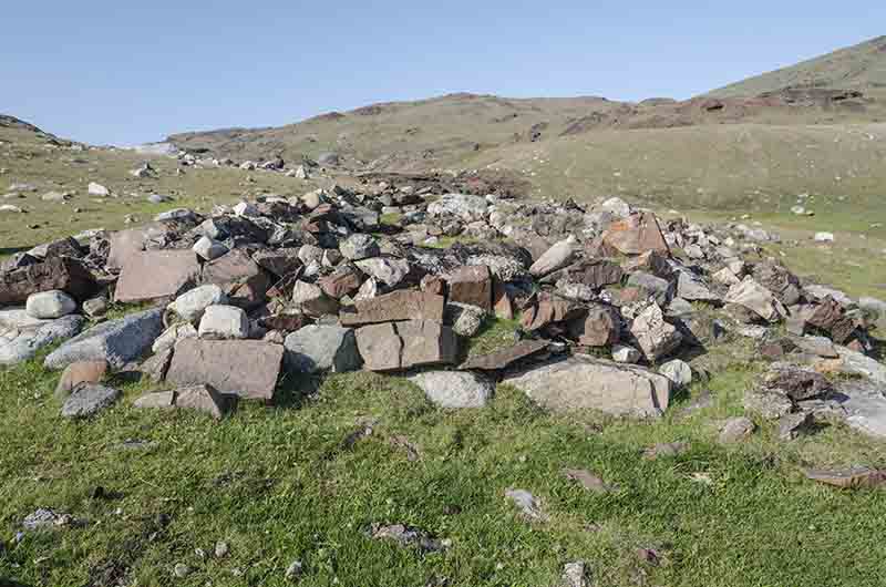 143 - Groenlandia - fiordo Tunulliarfik - Qassiarsuk - Brattahlid - restos de la granja del vikingo Erik el Rojo
